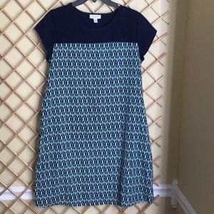 🐾 LIZ LANGE MATERNITY, SIZE S/P navy/ green dress